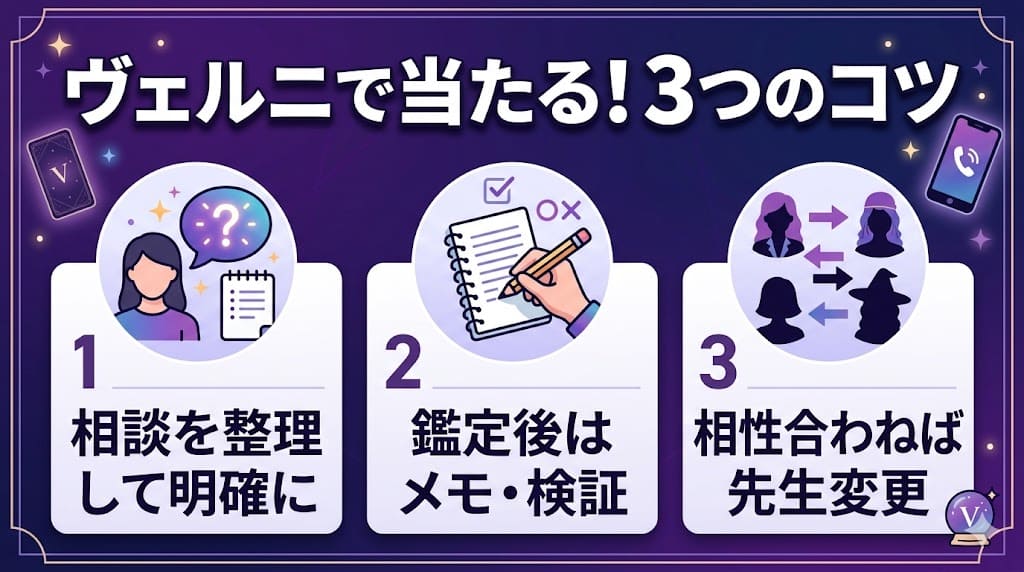 ヴェルニで当たる鑑定を引き出すための3つのコツ