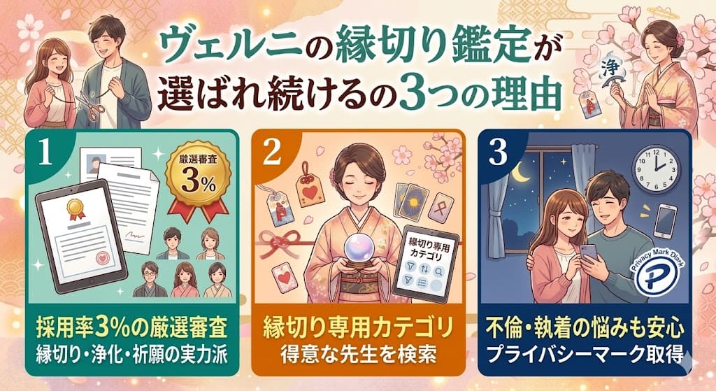 ヴェルニの縁切り鑑定が選ばれ続ける3つの理由