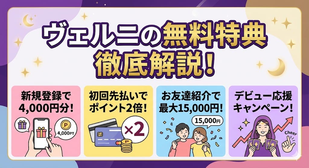 ヴェルニの無料特典の内容を徹底解説