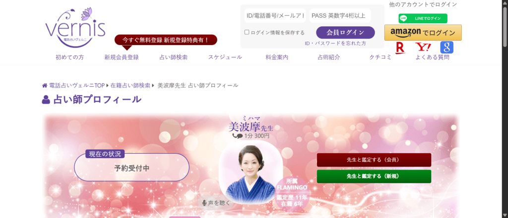 ヴェルニ美波摩先生のプロフィールと経歴