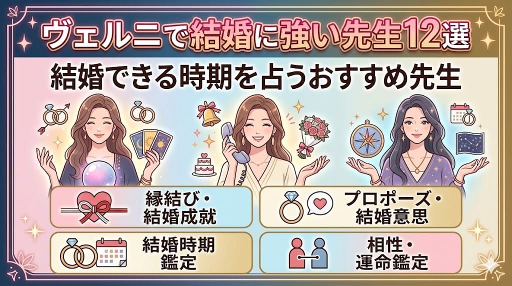 ヴェルニで結婚に強い先生12選｜結婚できる時期を占うおすすめ先生